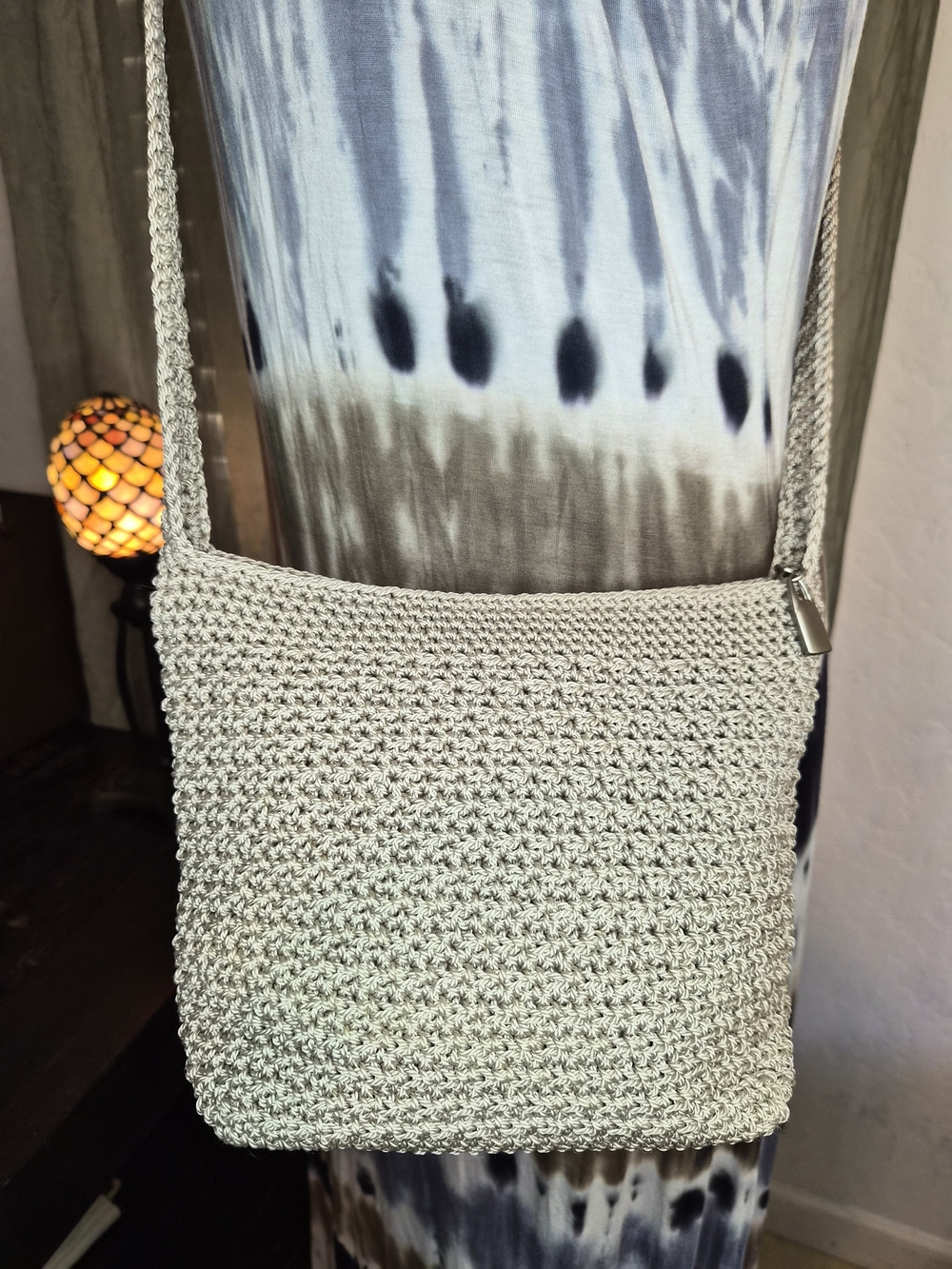 Vintage Sonoma Jean Company Woven Crochet Boho Crossbody Bag NWOT #0326